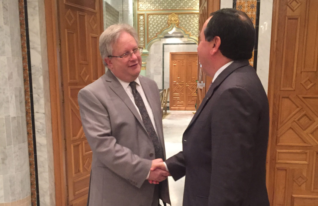 Rabbi Danny Rich meets the Tunisian Minister of Foreign Affairs