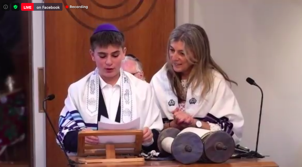 Rabbi Rebecca Birk and Rafael at FPS