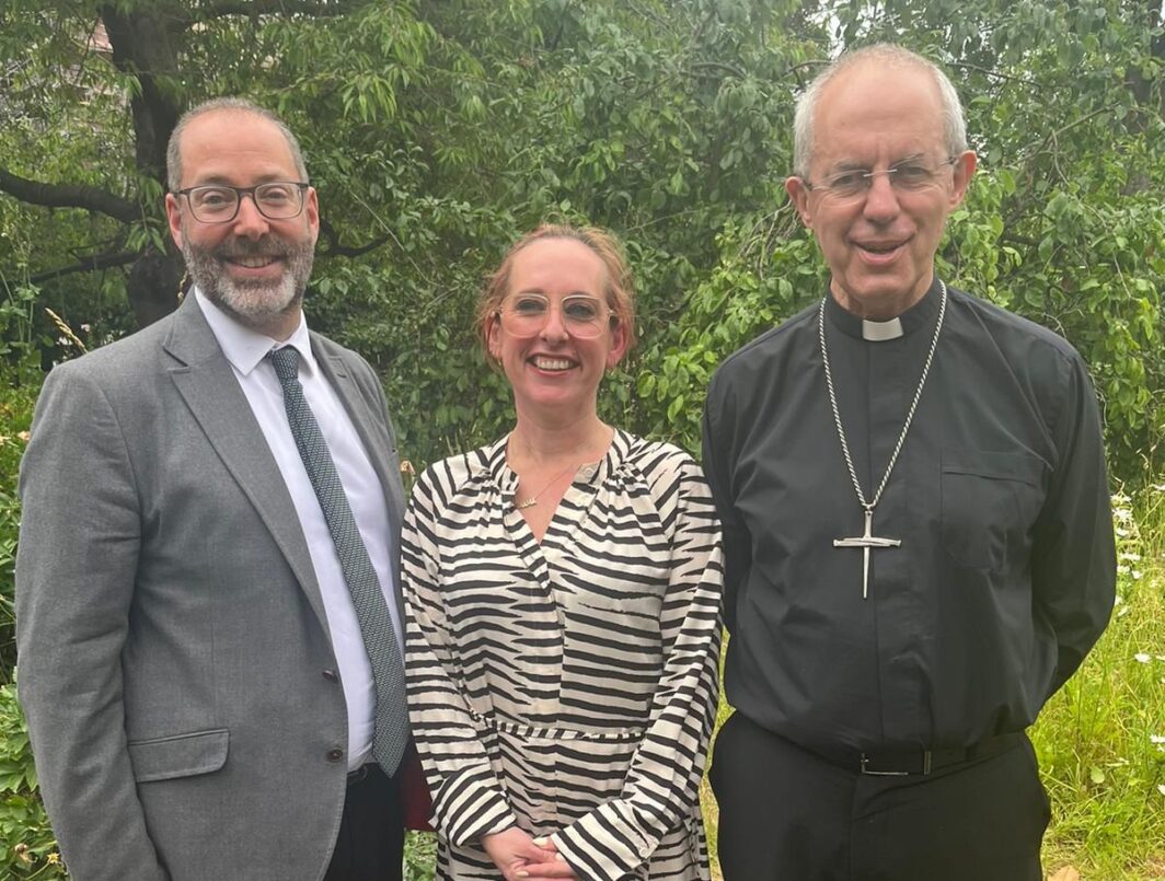 Rabbis Charley Baginsky and Josh Levy with Archbishop