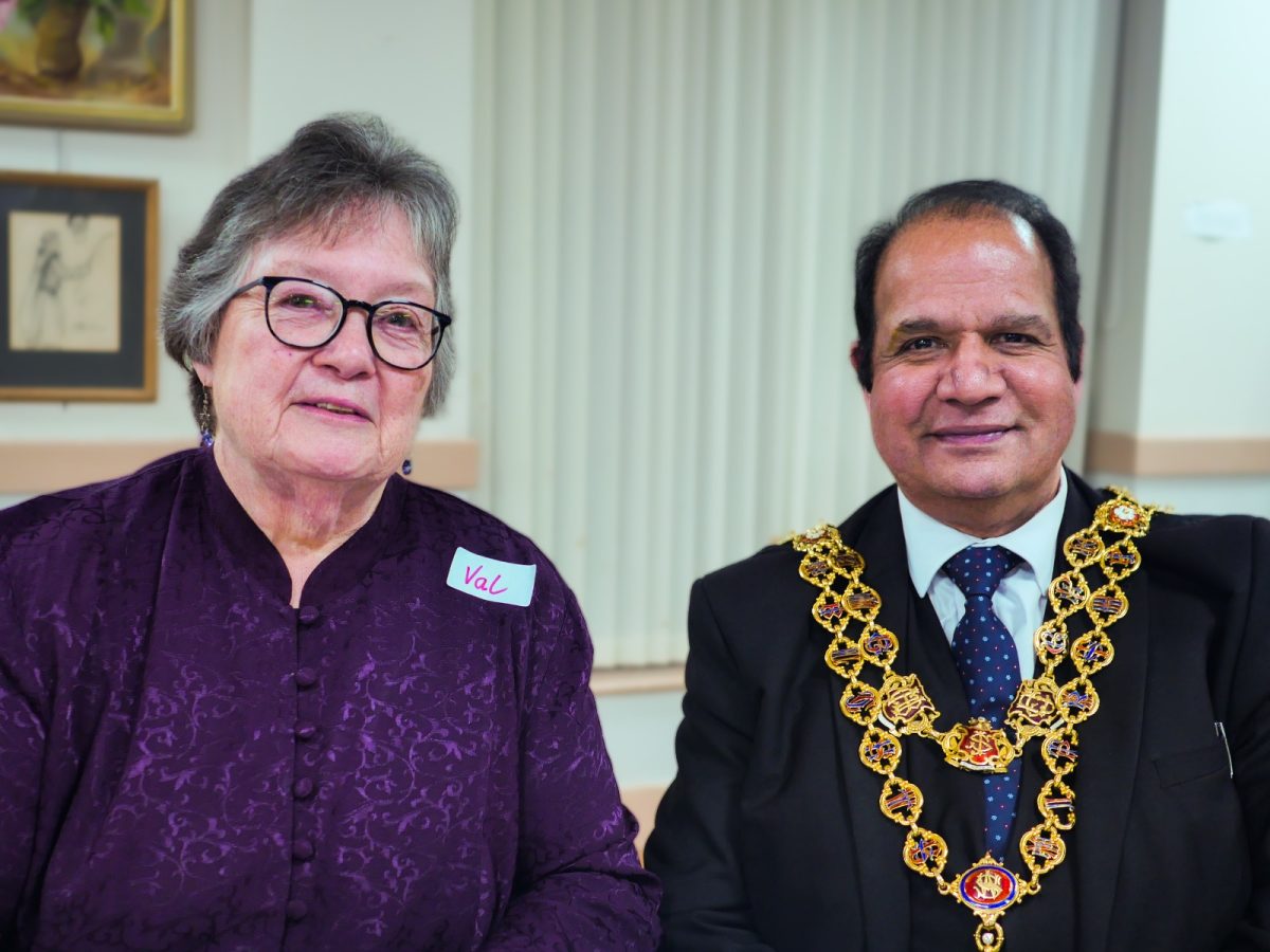 Birmingham Progressive Synagogue's Val Harrison with the Lord Mayor