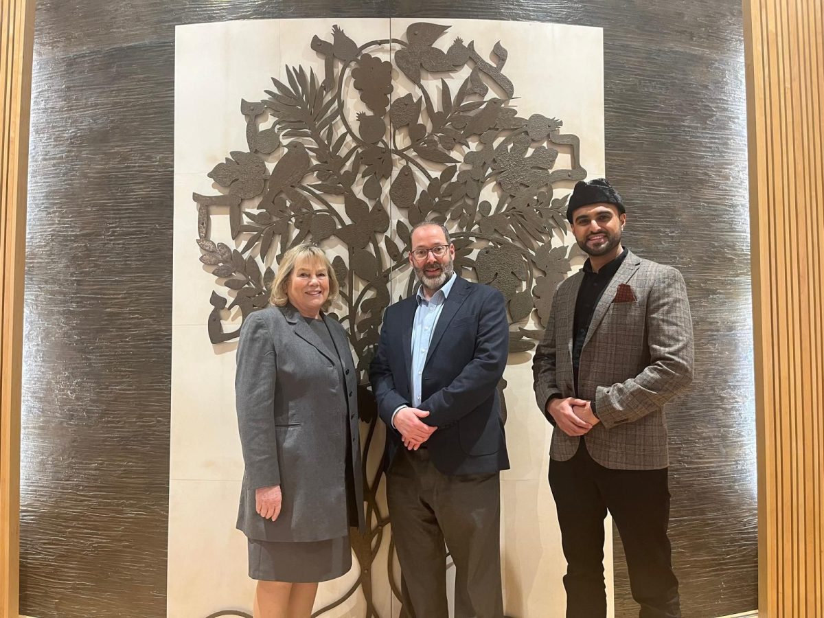 Minister for Faith Baroness Scott, Progressive Judaism Co-Lead Rabbi Josh Levy and Imam Sabah Ahmedi of the Ahmadiyya Muslim Association