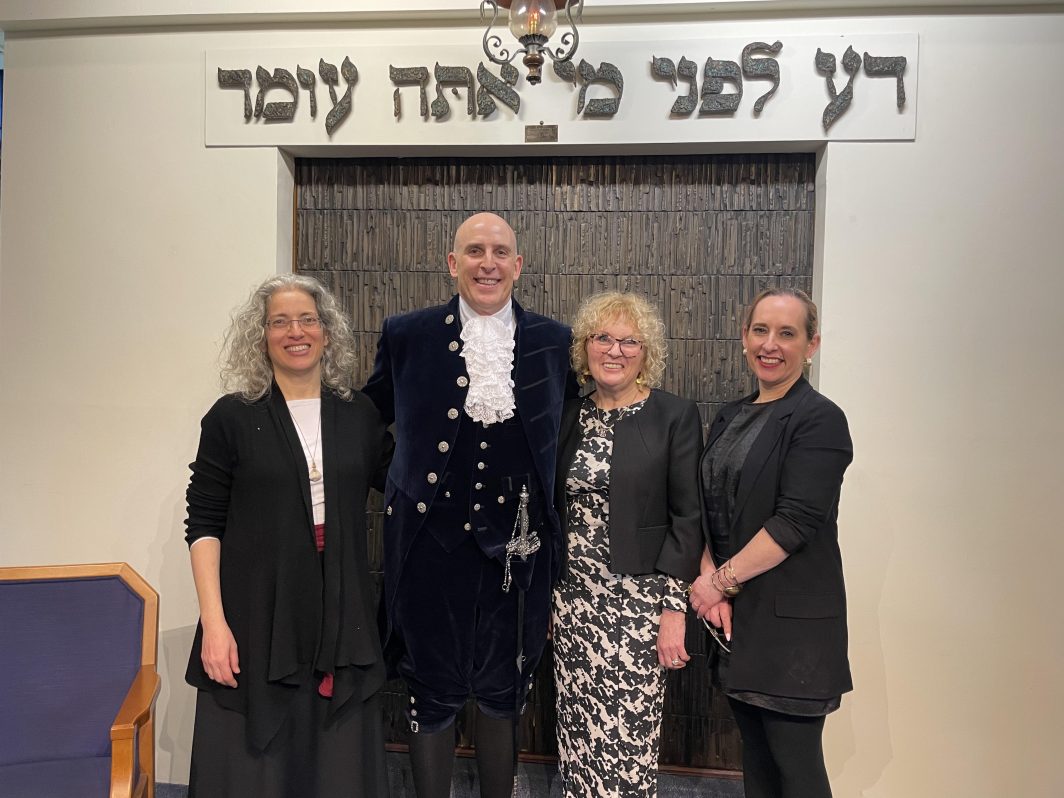 Rabbi Gili Zidkiyahu, High Sheriff of Nottingham Nick Rubins, Paula Scott and Rabbi Charley Baginsky