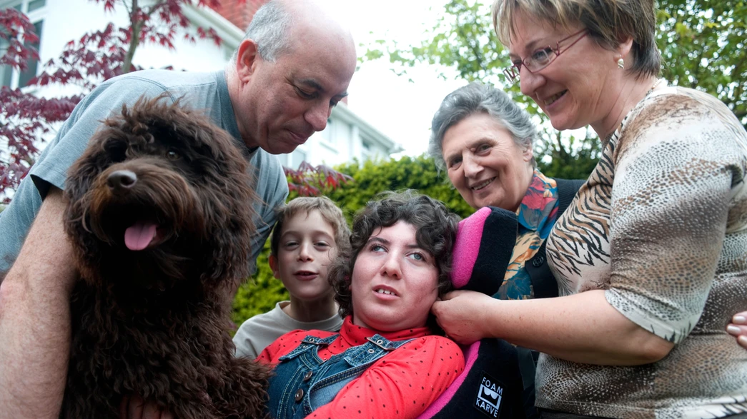 The family with Josephine at her 16th birthday party