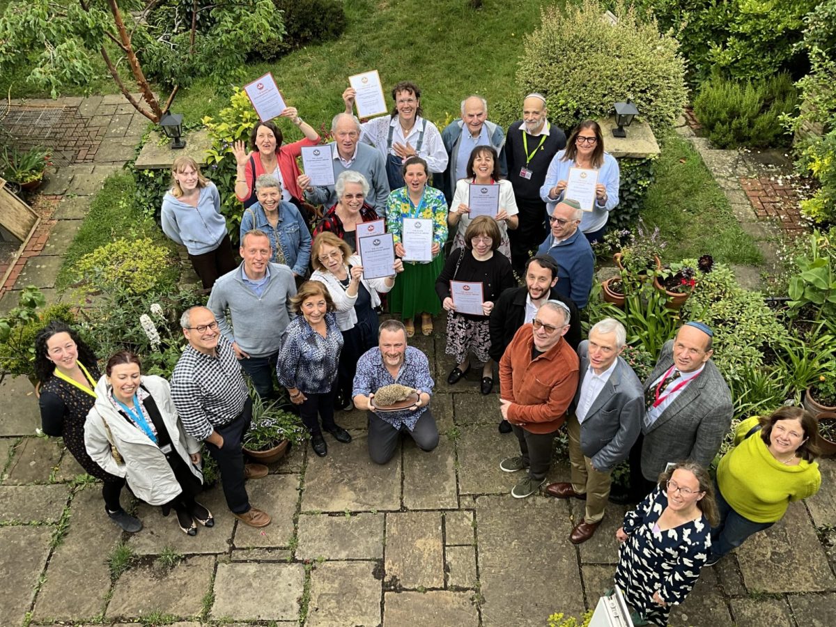 The EcoJudaism winners and team at the awards ceremony