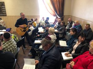 Rabbi Aaron Goldstein on a visit with The Ark Synagogue to Ukraine in May 2023