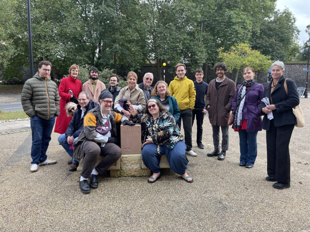 Norwich community at the stone bench