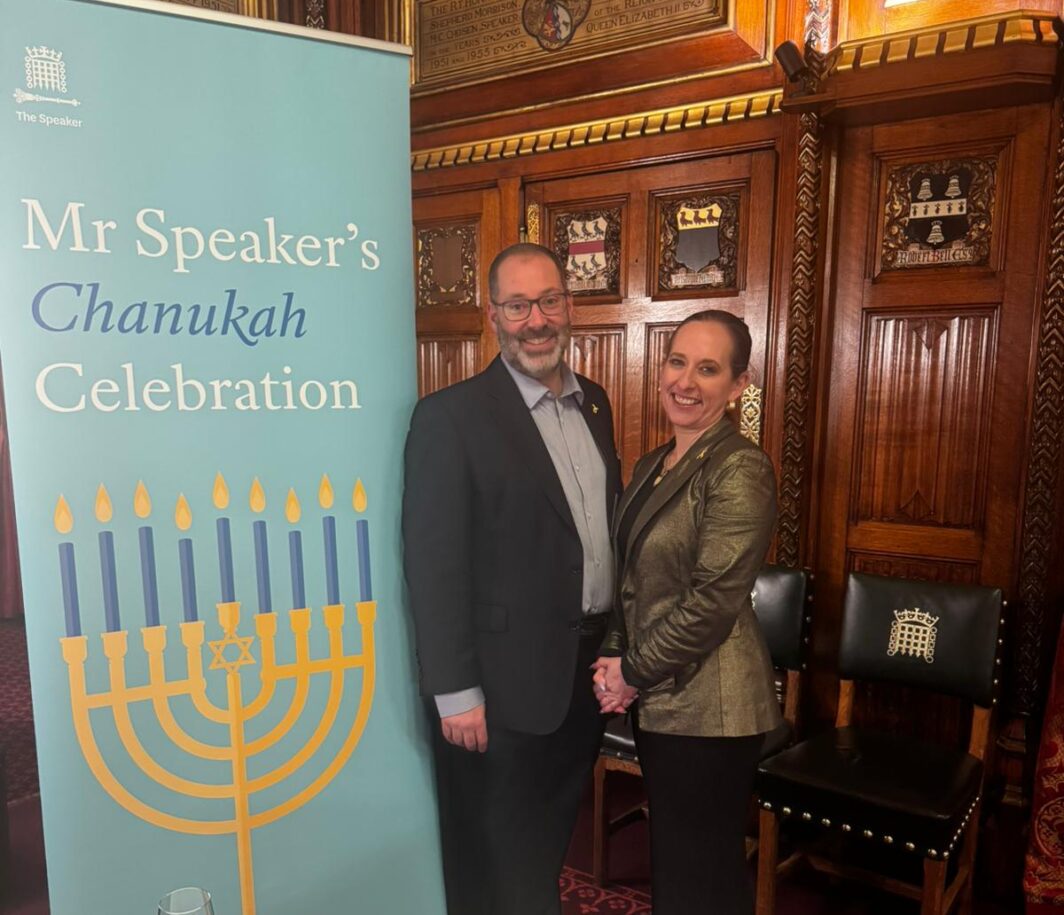 Rabbi Josh Levy and Rabbi Charley Baginsky at Chanukah