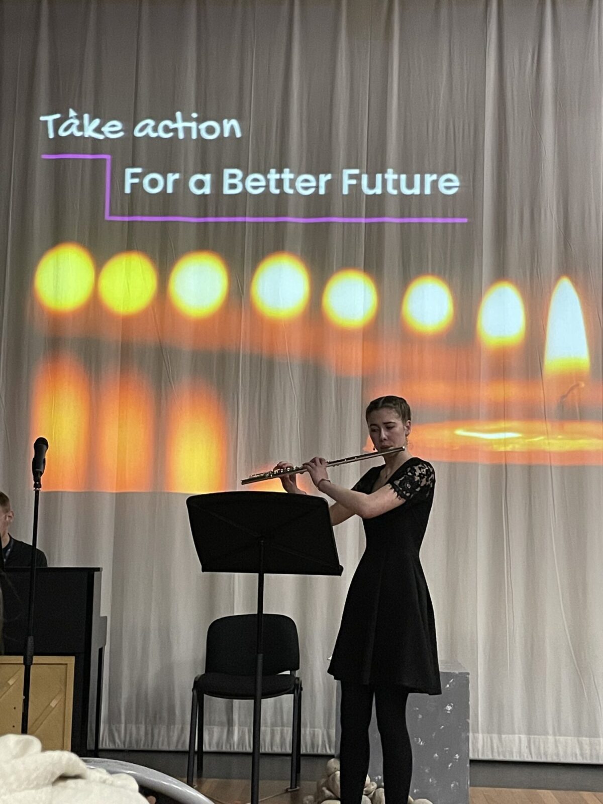 Young musician plays at the Norwich CCJ event